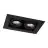 Noxion Wpuszczany Spot bezszkieletowy Pro 2x MR16 uchylny Czarny | Aukko 181x97mm - GU10 Trzonek