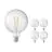 Opakowanie 5x Calex Smart Tuya Wifi E27 Globe Włókno 7.5W 1055lm - 818-830 Przestrajalny Valkoinen | Ściemnianie - Zamienne 75W 