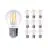 Opakowanie 10x Noxion Lucent Lustre LED E27 Piłka Włókno Przezroczysty 4.5W 470lm - 827 Bardzo Ciepła Biel | Ściemnianie - Zamienne 40W