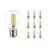 Opakowanie 10x Noxion Lucent LED E27 Gruszka Włókno Przezroczysty 4.5W 470lm - 822-827 Dim To Warm | Ściemnianie - Zamienne 40W