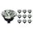 Opakowanie 10x Noxion Lucent LED Spot GU10 AR111 15W 850lm 40D - 930 Ciepła Biel | Najlepsze Renderowanie Kolorów - Ściemnianie -  Zamienne 75W