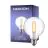 Noxion Lucent Włókno LED E27 Globe Przezroczysty 7W 806lm - 827 Bardzo Ciepła Biel | Ściemnianie - Zamienne 60W