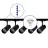Bright Choice Kompletny zestaw 1-Fazowy Rail 3 Metr Czarny | incl. 5x Spot + GU10 2700K 3W Ściemnianie + Zaślepka, Złącze Zasilania i I-Złącze