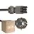 Opakowanie 50x Noxion GST-Kompatybilny Kabel zasilający - Płeć Żeńska + Schuko Europlug - Czarny 5m - 3 pole 0.75mm2