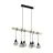 Eglo Lampa Wisząca Townshend 5 Stal Drewno Czarny | IP20 - Nadaje Się Do 6x E27 