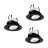 Opakowanie 3x Eglo LED Spot Saliceto-Z Aluminium Czarny 4.7W 440lm - 827-865 Przestrajalny Valkoinen + RGB | 88mm - Aukko 68mm - IP20 - Zigbee Ściemnianie