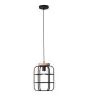 Brilliant Gwen Lampa Wisząca Metal Drewno Czarny | 250mm - Nadaje Się Do 1x E27