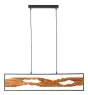 Brilliant Chaumont Lampa Wisząca Aluminium Metal Drewno Czarny 18W 2300lm - 830 Ciepła Biel