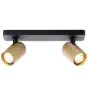 Brilliant Marty Lampa sufitowa Aluminium Piaszczysty Czarny Złoty 10W 700lm - 830 Ciepła Biel | W Tym 2x GU10