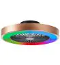 Brilliant Slimline Wentylator Sufitowy Plastikowy Metal Czarny Złoty 36W 4700lm - 830-865 CCT+RGB | 490mm - Zdalne Sterowanie Ściemnianie
