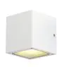 SLV Sitra Cube Światło Ścienne Aluminium Valkoinen | Zewnętrzna - IP44 - Nadaje Się Do 2x GX53 