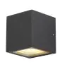 SLV Sitra Cube Światło Ścienne Aluminium Szary | Zewnętrzna - IP44 - Nadaje Się Do 2x GX53 