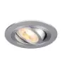 SLV New Tria 75 Spot Aluminium Szary Okrągła | Aukko 75mm - Nadaje Się Do 1x GU10 