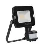 Ledvance LED Iluminacja Kompaktowy Czarny 10W 1000lm 100D - 840 Zimna Biel | IP65 - Symetryczny - Czujnik ruchu i światła