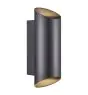 Nordlux Nico Światło Ścienne Aluminium Czarny Up & Down | IP54 - Nadaje Się Do 2x GU10