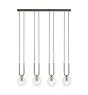 Emibig Lampa Wisząca Glam Stal Czarny | Nadaje Się Do 4x E14 - Max 10W