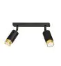Emibig Lampa sufitowa Hiro Stal Czarny | Nadaje Się Do 2x GU10 - Max 10W