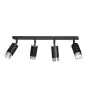 Emibig Lampa sufitowa Hiro Stal Czarny | Nadaje Się Do 4x GU10 - Max 10W