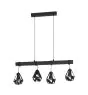 Eglo Lampa Wisząca Townshend 7 Stal Drewno Czarny | IP20 - Nadaje Się Do 4x E27 
