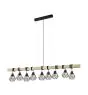 Eglo Lampa Wisząca Townshend 5 Stal Drewno Czarny | IP20 - Nadaje Się Do 9x E27 