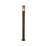 Eglo Lampa na postumencie Helsinki Stal Nierdzewna Brązowy| IP65 - Nadaje Się Do 1x E27 - Czujnik Ruchu