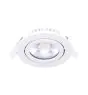 Noxion LED Uchylny Slim Spot Valkoinen Okrągła 5W 550lm 60D - 940 Zimna Biel | 85mm - IP54 - Ściemnianie - Najlepsze Renderowanie Kolorów
