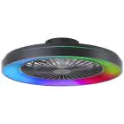 Brilliant Mazzaro Wentylator Sufitowy Plastikowy Czarny 54W 6800lm - 830-865 CCT+RGB | 576 - Zdalne Sterowanie Ściemnianie