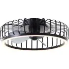Brilliant Capo Wentylator Sufitowy Metal Plastikowy Czarny 32W 4200lm - 827-865 CCT | 480mm - Zdalne Sterowanie Ściemnianie