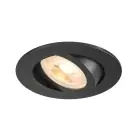 SLV New Tria 68 Spot Aluminium Czarny Okrągła | Aukko 68mm - Nadaje Się Do 1x GU10 