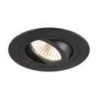 SLV New Tria 75 Spot Aluminium Czarny Okrągła 8.3W 705lm 38D - 927 Bardzo Ciepła Biel | Aukko 75mm -  Najlepsze Renderowanie Kolorów - Ściemnianie 