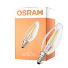 Osram Classic LED E14 Świeca Włókno Przezroczysty 5.5W 806lm - 827 Bardzo Ciepła Biel | Ściemnianie - Zamienne 60W