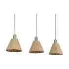 Ledvance LED Lampa Wisząca Decor Rattan Liniowy Brązowy | Nadaje Się Do 3x E27