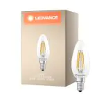 Ledvance Classic LED E14 Świeca Włókno Przezroczysty 3.4W 470lm - 827 Bardzo Ciepła Biel | Zamienne 40W