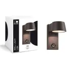 D'Lite Światło Ścienne Lira Czarny 7W 600lm 830 Ciepła Biel | IP54 - Czujnik Ruchu