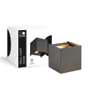 D'Lite Światło Ścienne Nova Czarny Up & Down 4.9W 480lm - 830 Ciepła Biel | IP54 - Regulowany kąt wiązki