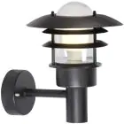 Nordlux Lønstrup 22 Światło Ścienne Metal i Szkło Czarny | 220mm - IP44 - Nadaje Się Do E27
