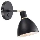 Nordlux Ray Światło Ścienne Metal Czarny | Nadaje Się Do E14