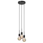 Nordlux Paco Lampa Wisząca Metal 3-Spot Czarny | Nadaje Się Do 3x E27