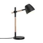 Nordlux Lampa Stołowa Theo Metal i Drewno Czarny | Nadaje Się Do GU10