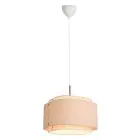 DFTP by Nordlux Takai Lampa Wisząca Stal Nierdzewna i Tekstyl Beige | Nadaje Się Do E27