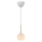 Nordlux Franca 13 Lampa Wisząca Szkło i Metal Mosiądz | Nadaje Się Do E14