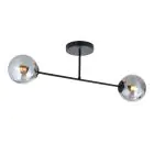 Emibig Lampa sufitowa Roma Stal Czarny | Nadaje Się Do 2x E14 - Max 10W
