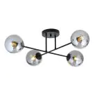 Emibig Lampa sufitowa Roma Stal Czarny | Nadaje Się Do 4x E14 - Max 10W