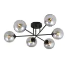 Emibig Lampa sufitowa Roma Stal Czarny | Nadaje Się Do 6x E14 - Max 10W