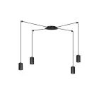Emibig Lampa Wisząca Traker Stal Czarny | Nadaje Się Do 4x GU10 - Max 10W