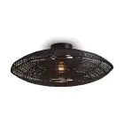 Good&Mojo Lampa sufitowa Tanami Rattan Czarny | Nadaje Się Do 1x E27 