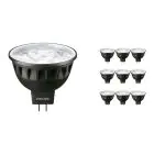 Opakowanie 10x Philips Master LED Spot GU5.3 MR16 6.7W 440lm 36D - 930 Ciepła Biel | Najlepsze renderowanie kolorów - Ściemnianie - Zamienne 35W