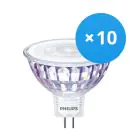Opakowanie 10x Philips Corepro LED Spot GU5.3 MR16 7W 660lm 36D - 840 Zimna Biel | Zamienne 50W