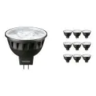 Opakowanie 10x Philips Master LED Spot GU5.3 MR16 7.5W 485lm 36D - 927 Bardzo Ciepła Biel | Najlepsze renderowanie kolorów - Ściemnianie - Zamienne 50W