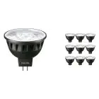 Opakowanie 10x Philips Master LED Spot GU5.3 MR16 6.7W 430lm 10D - 930 Ciepła Biel | Najlepsze renderowanie kolorów - Ściemnianie - Zamienne 35W